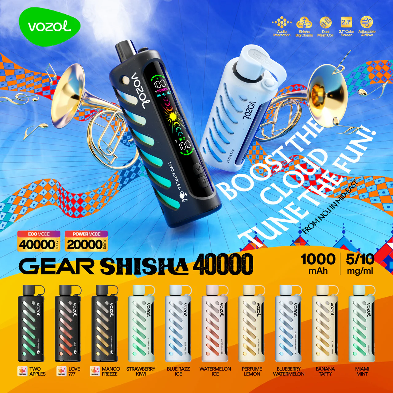 Vozol Gear Shisha 25K